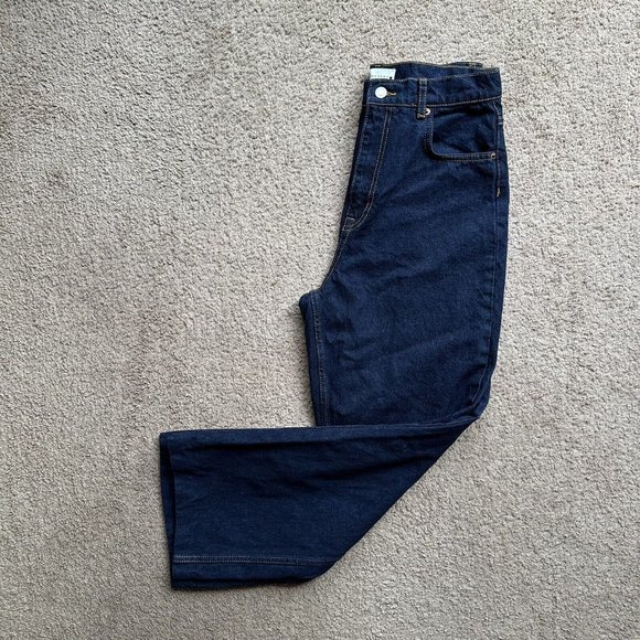 Zara Jeans Women's 8 (28x27) Straight Leg Blue Dark Wash Denim Mid Rise - Picture 1 of 12